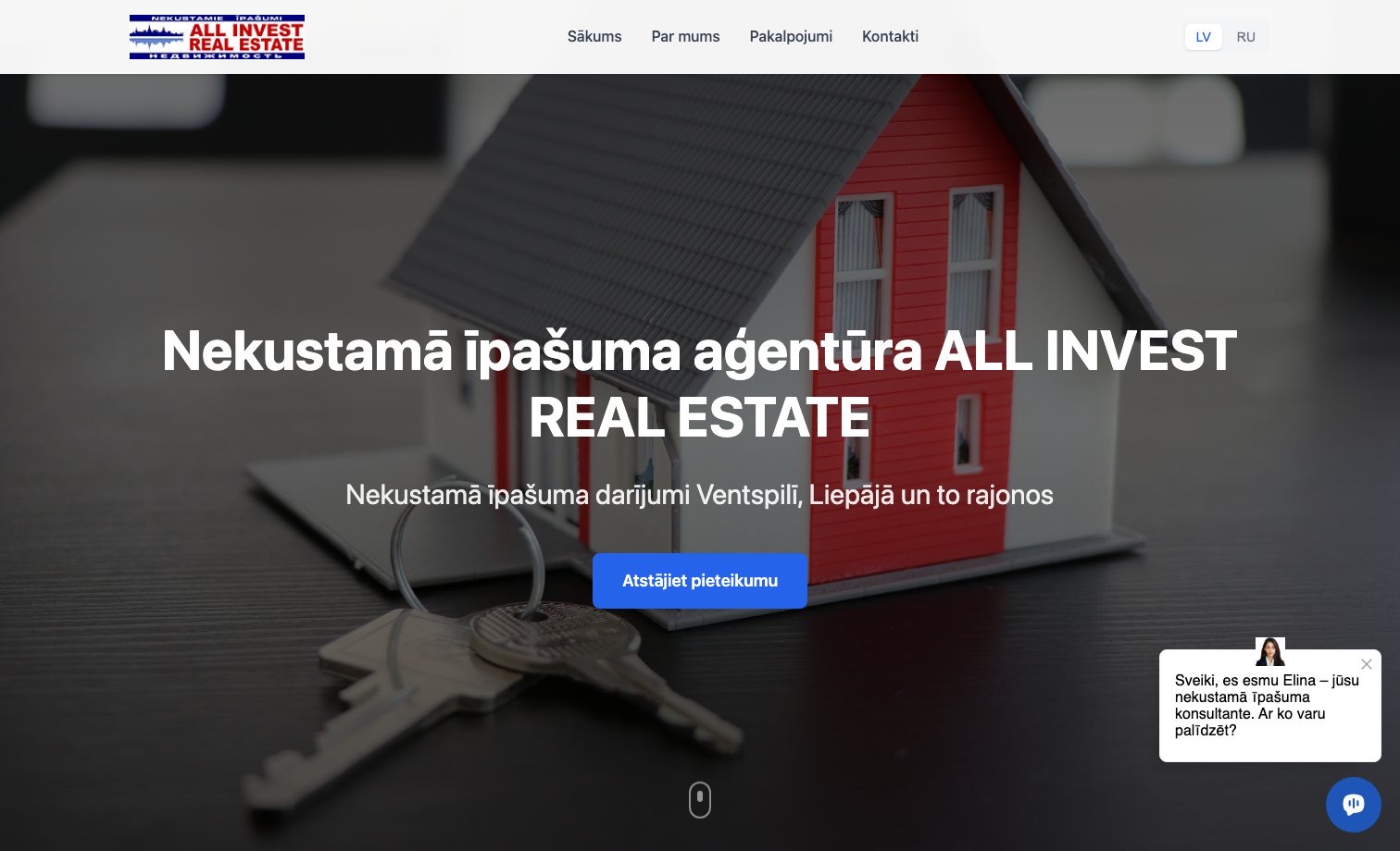 ALL INVEST REAL ESTATE homepage preview