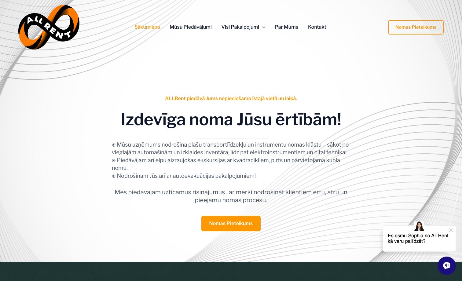 All rent homepage preview