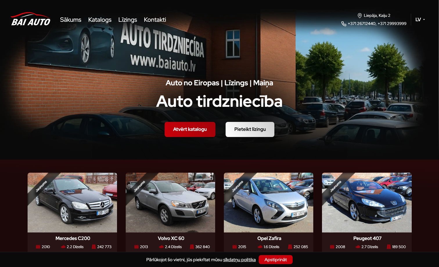 BAI AUTO homepage preview