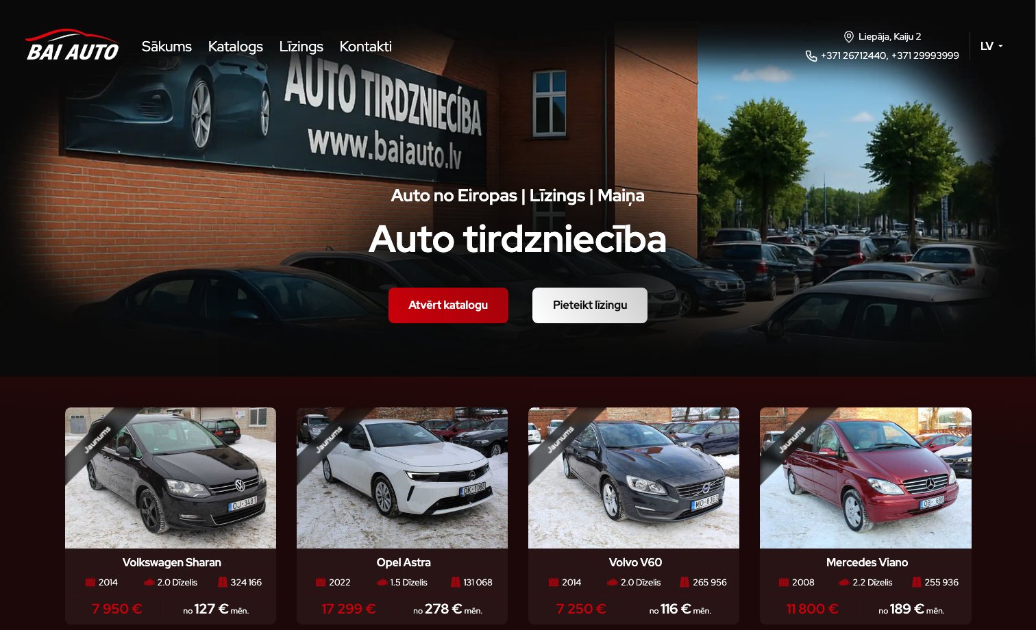 BAI AUTO homepage preview