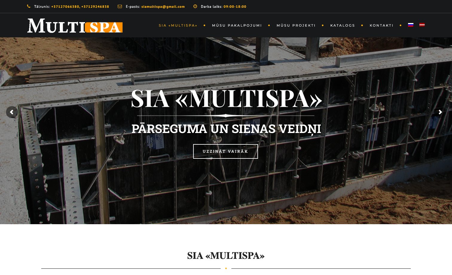 MULTISPA homepage preview