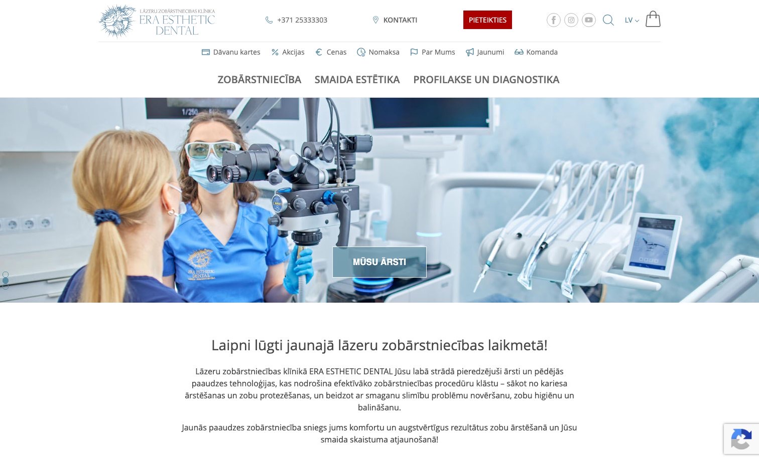 ERA ESTHETIC DENTAL homepage preview