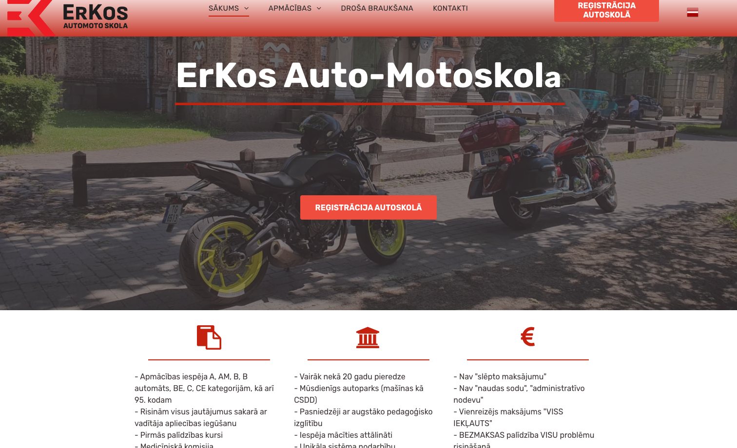 ErKos homepage preview