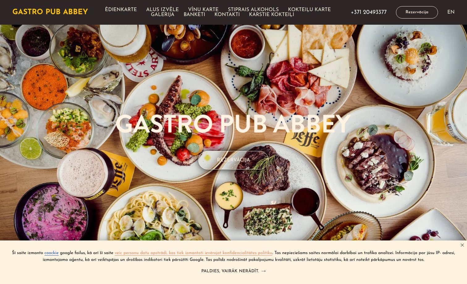 GastroPub Abbey homepage preview