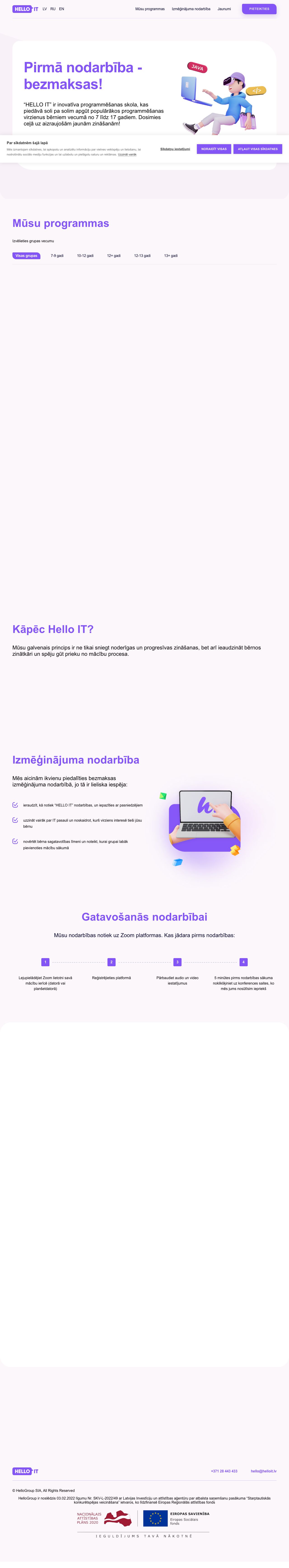 Hello IT homepage preview