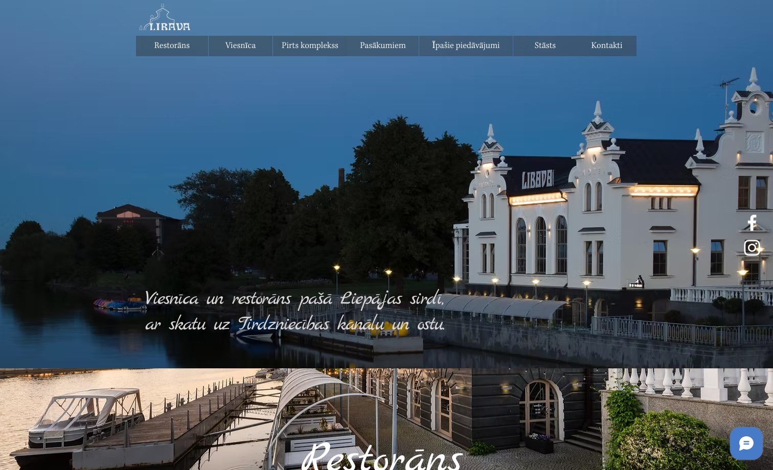 Libava Hotel homepage preview