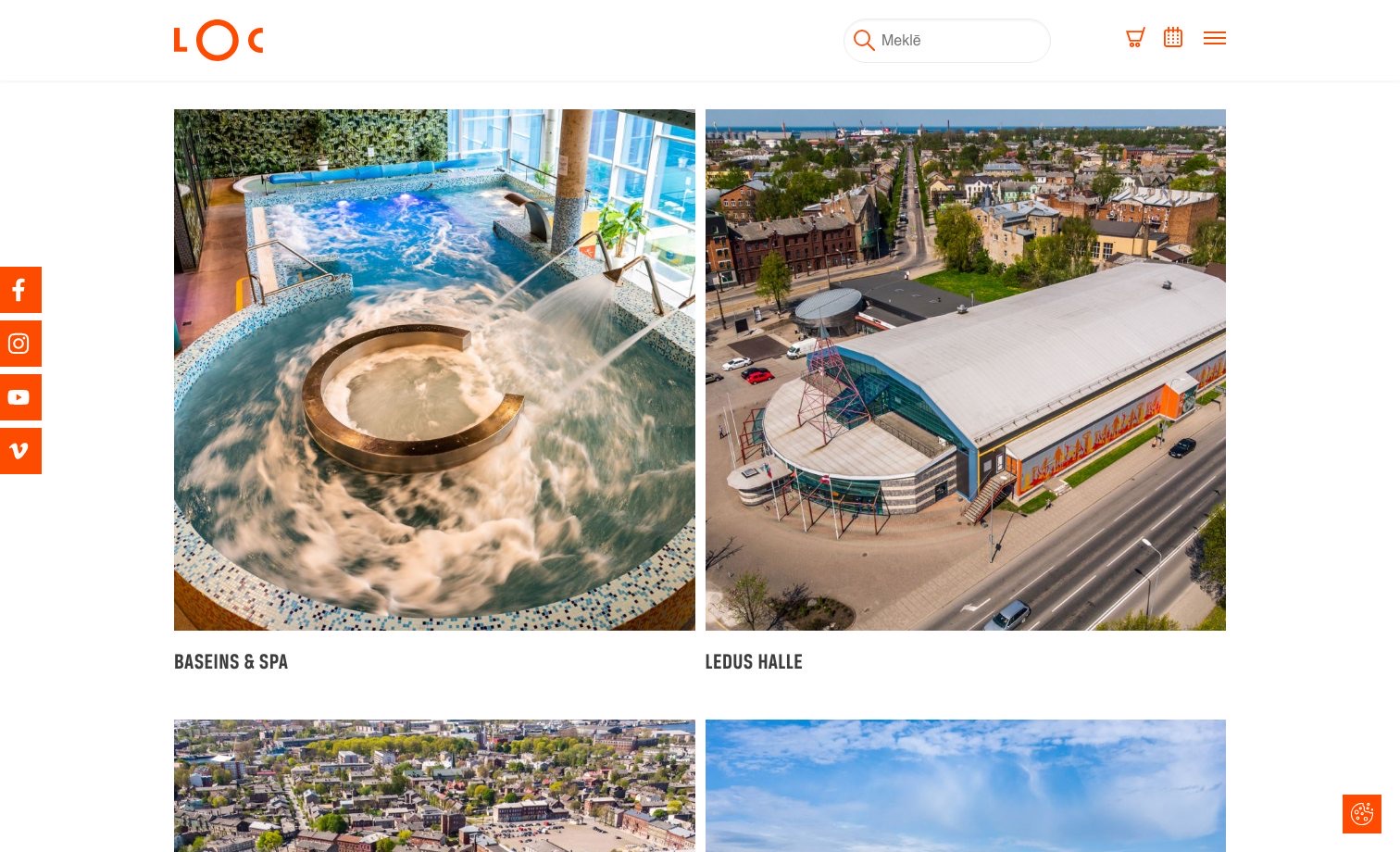 Liepājas Olimpiskais centrs homepage preview