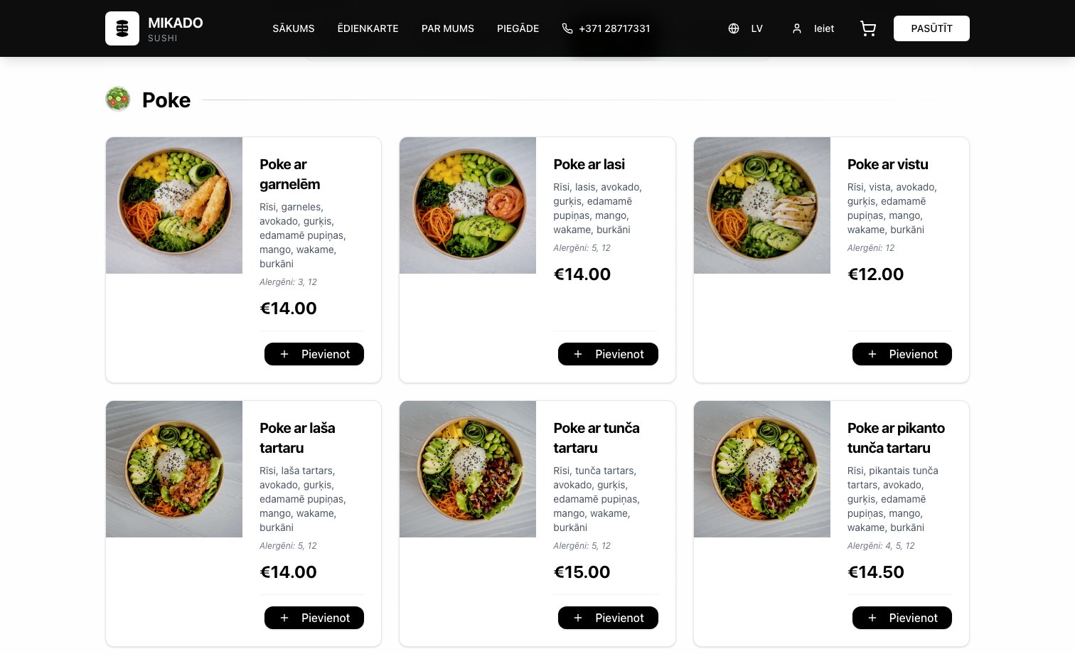 Mikado homepage preview