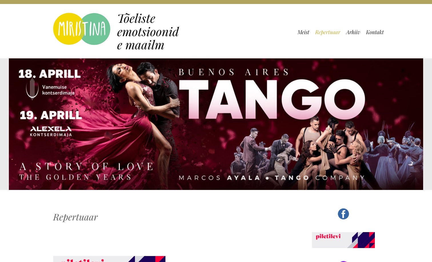 Miristina homepage preview