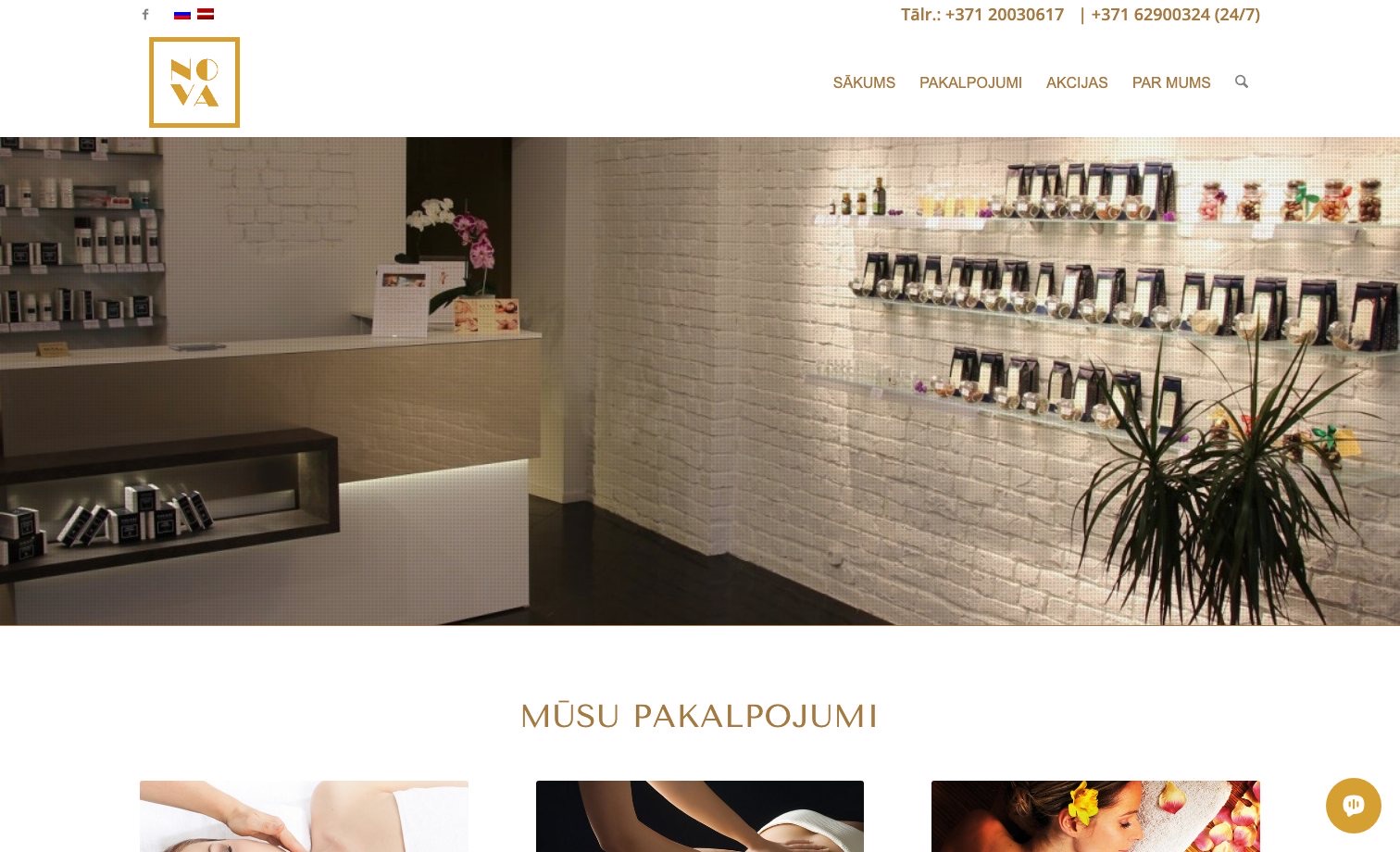 NOVA Salon homepage preview