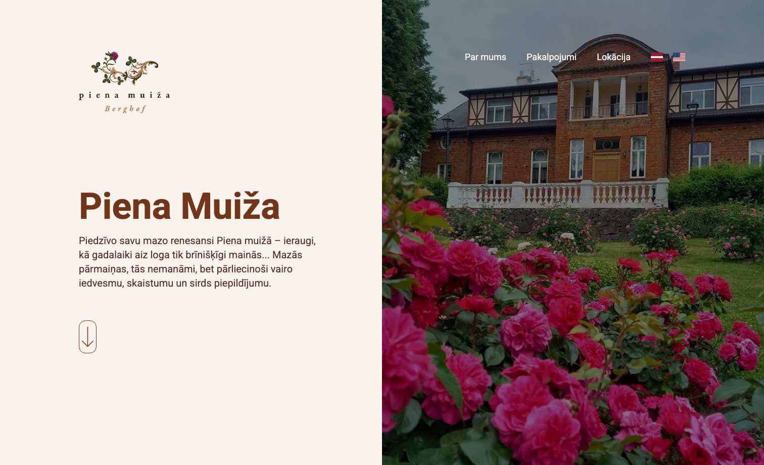 Piena muiža homepage preview