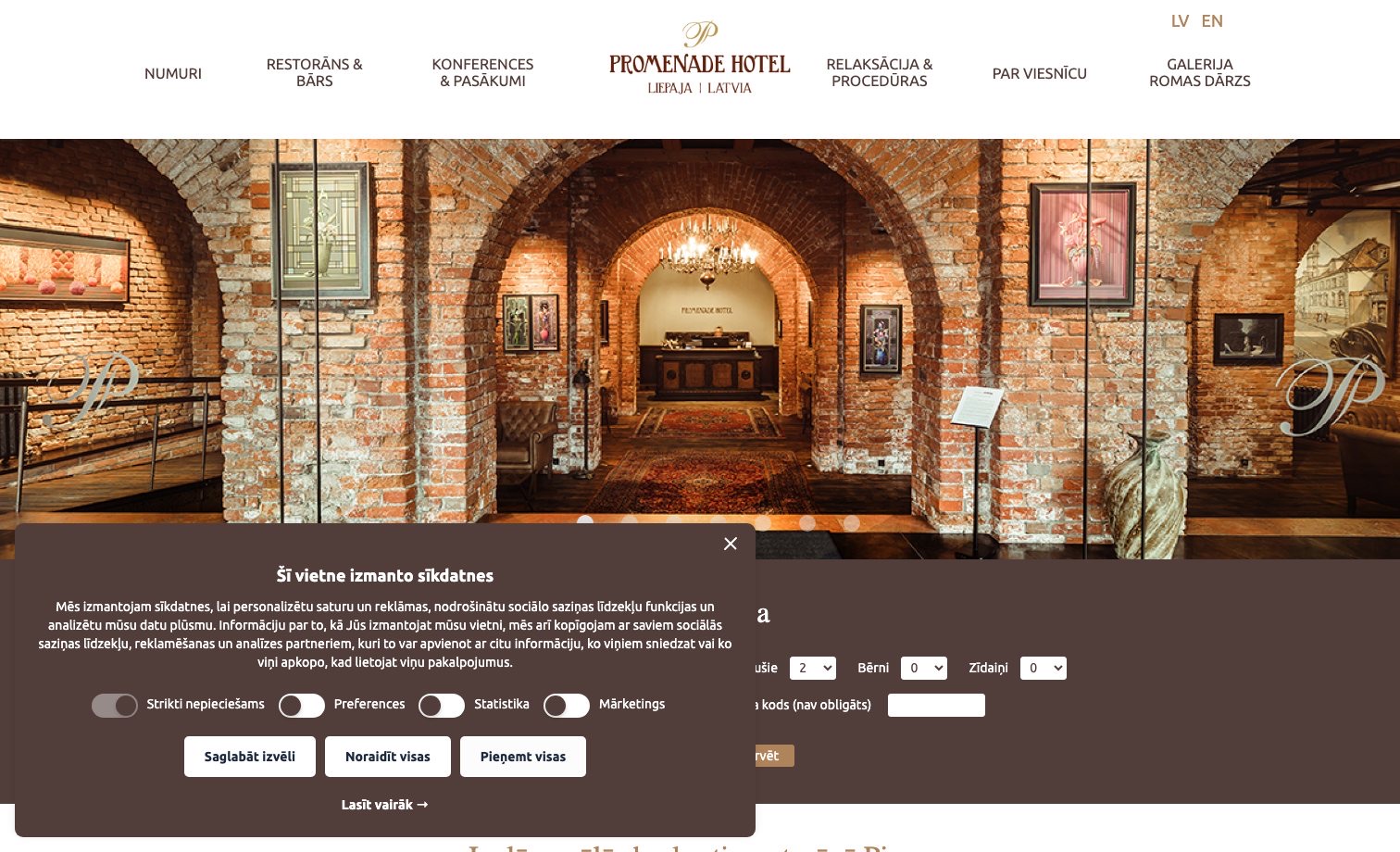 Promenade Hotel homepage preview
