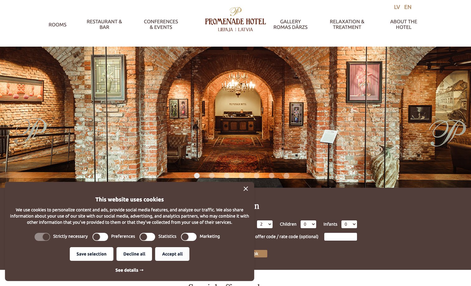 Promenade Hotel Liepaja homepage preview