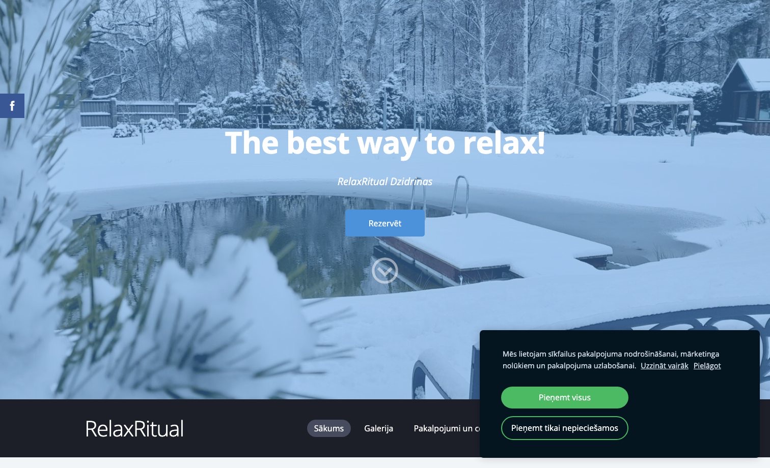 RelaxRitual Dzidrinas homepage preview