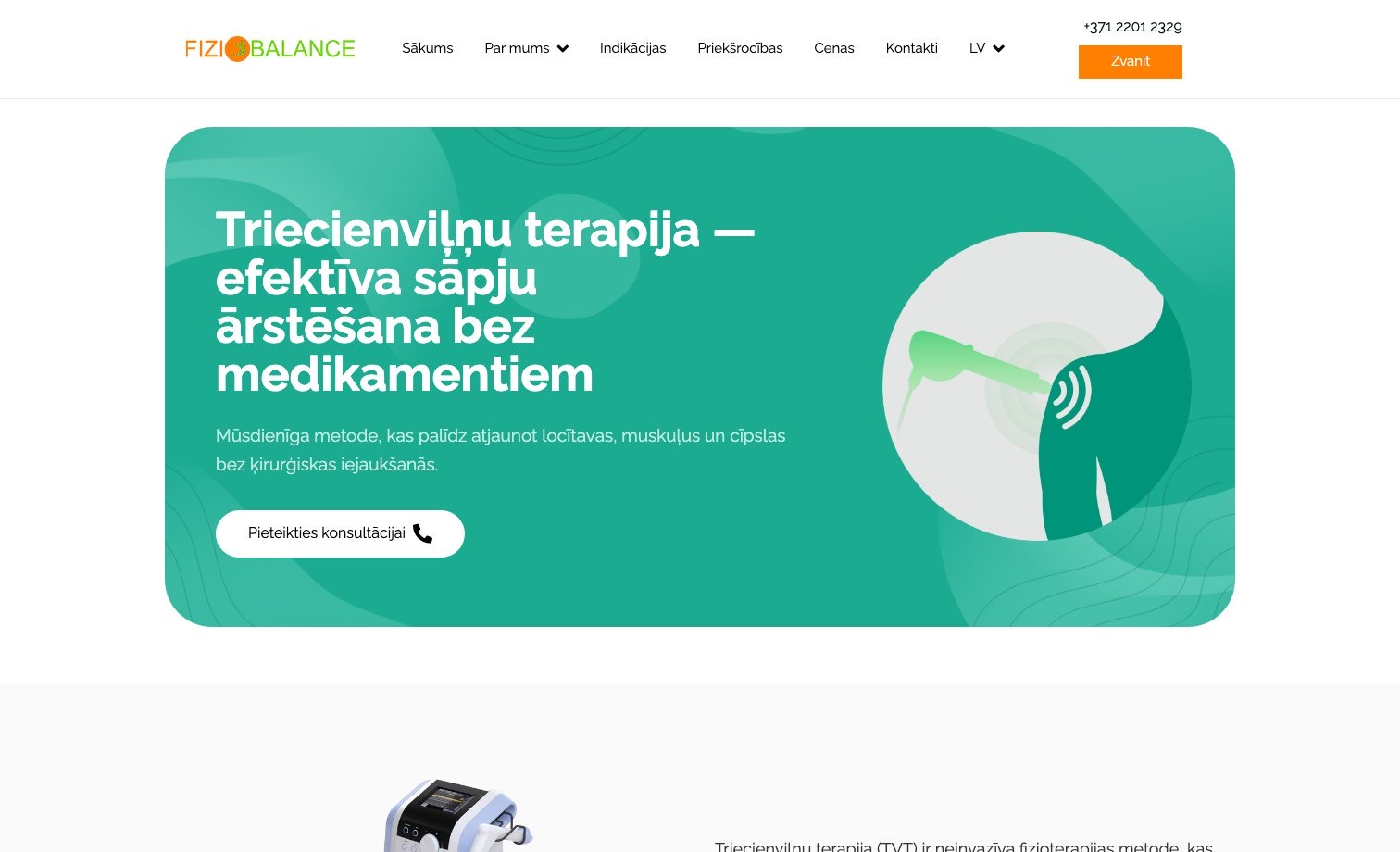 triecienvilnuterapija.lv homepage preview