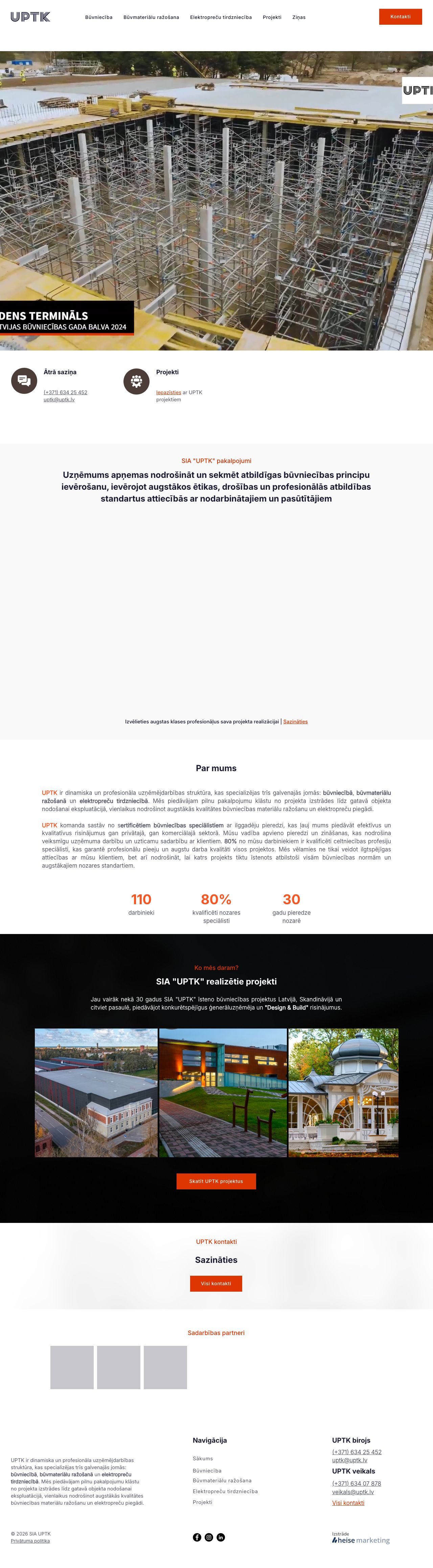 UPTK homepage preview